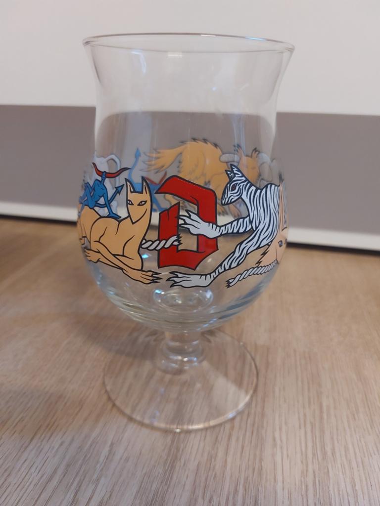 Duvel glas dog or cat Iwan smit 2024, Ophalen of Verzenden, Glas of Glazen, Duvel