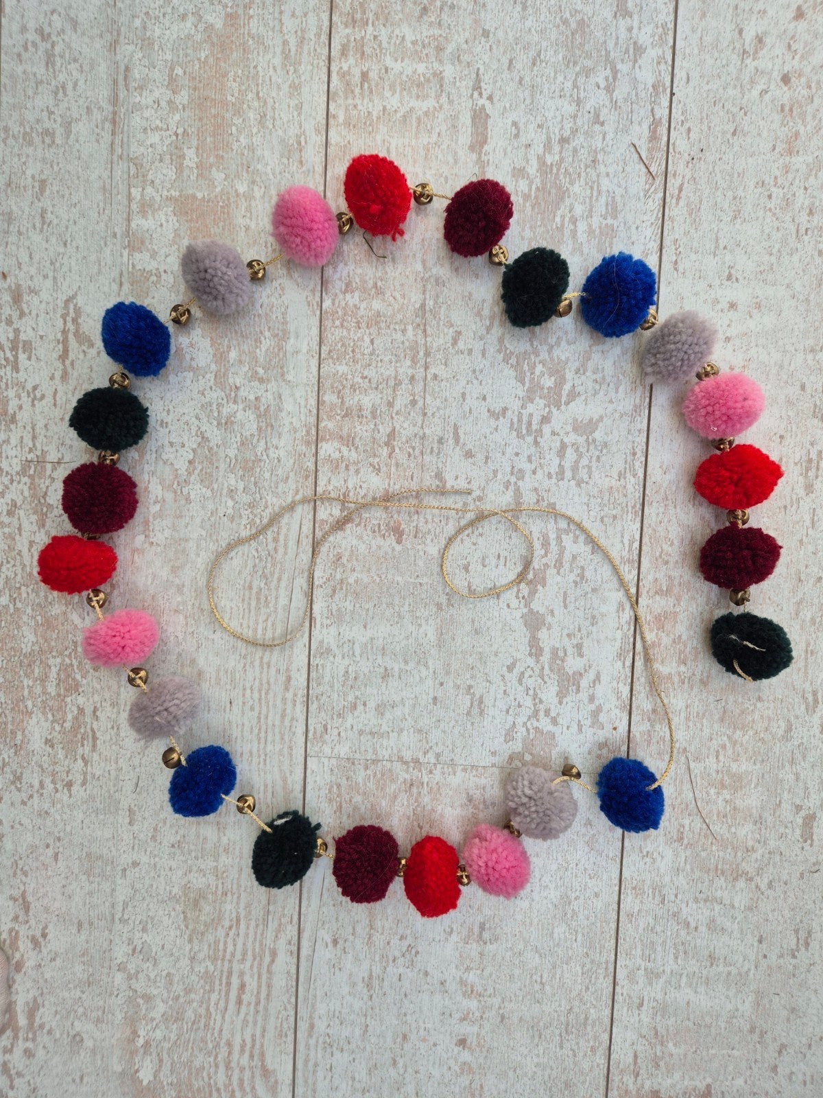 pompom slinger met belletjes, Ophalen of Verzenden