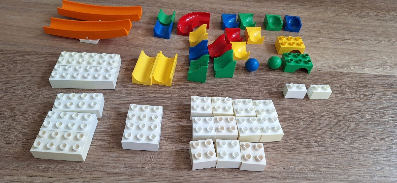 Hubelino set compleet met wip 45 stuks Duplo knikkerbaan, Ophalen of Verzenden, Gebruikt