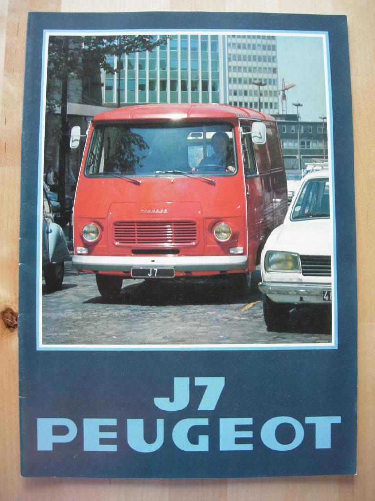 Peugeot J7 Bestelwagen Brochure 1978, Ophalen of Verzenden, Zo goed als nieuw, Peugeot, Peugeot