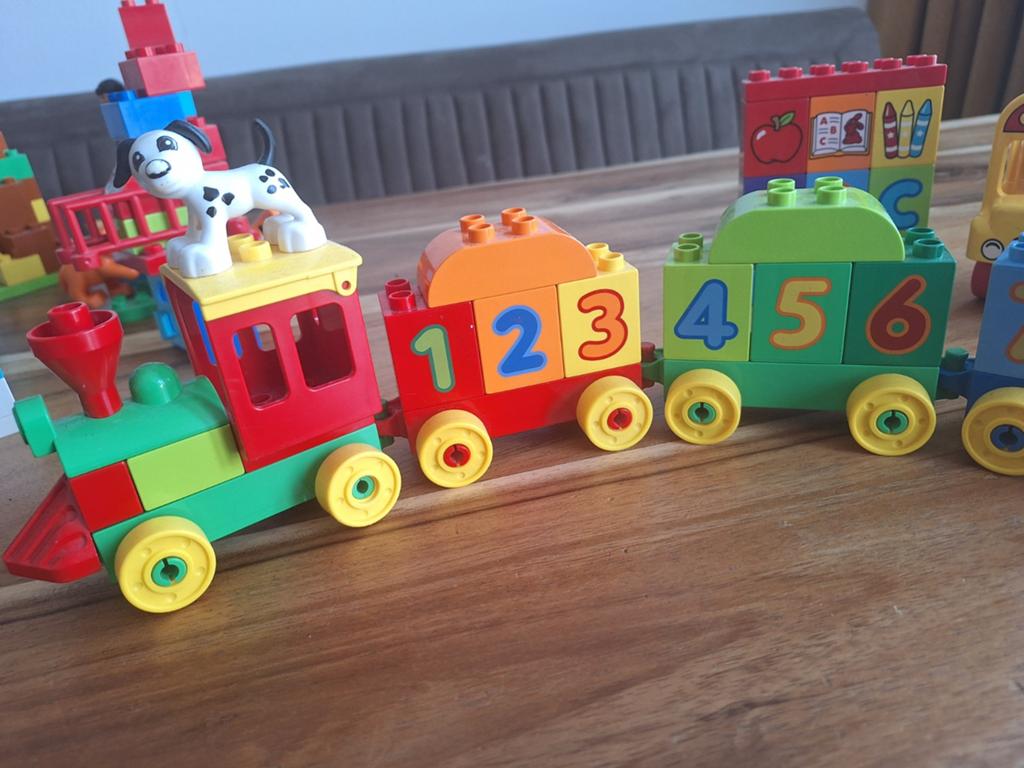 Lego Duplo Cijfertrein en Bus met Letters, Ophalen, Gebruikt, Duplo