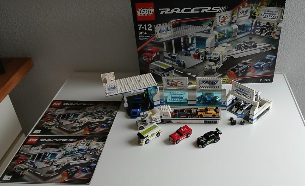 LEGO Racers 8154 Brick Street Customs met doos en boekjes, Ophalen of Verzenden, Zo goed als nieuw, Overige merken