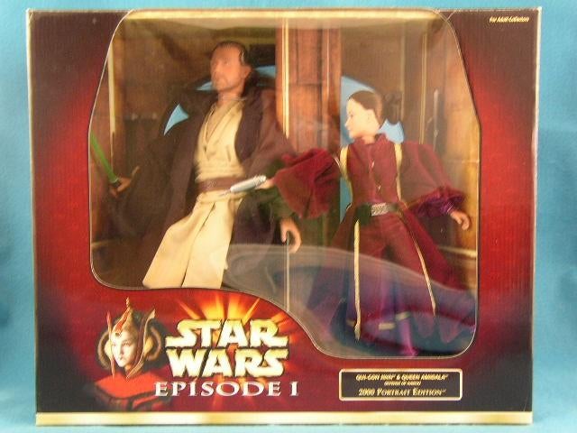 Star Wars E1 12" Portrait Edition Qui-Gon & Amidala MIMB, Ophalen of Verzenden, Nieuw, Actiefiguurtje
