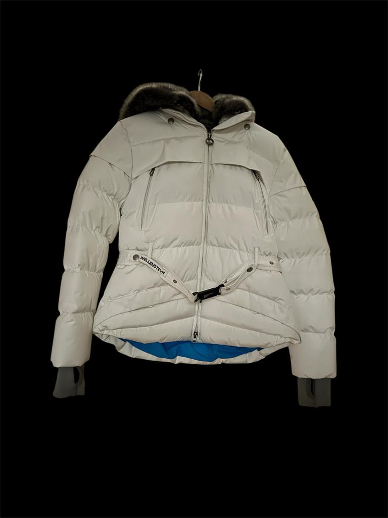 Wellensteyn Winterjas / Ski-jack - Wit met bontkraag, Ophalen of Verzenden, Zo goed als nieuw, Maat 42/44 (L), Jack