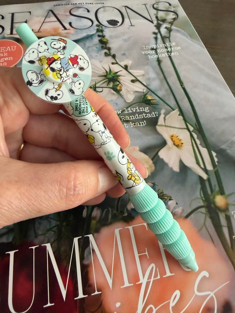 Snoopy fidget pen, Diversen, Schrijfwaren, Zo goed als nieuw, Ophalen of Verzenden