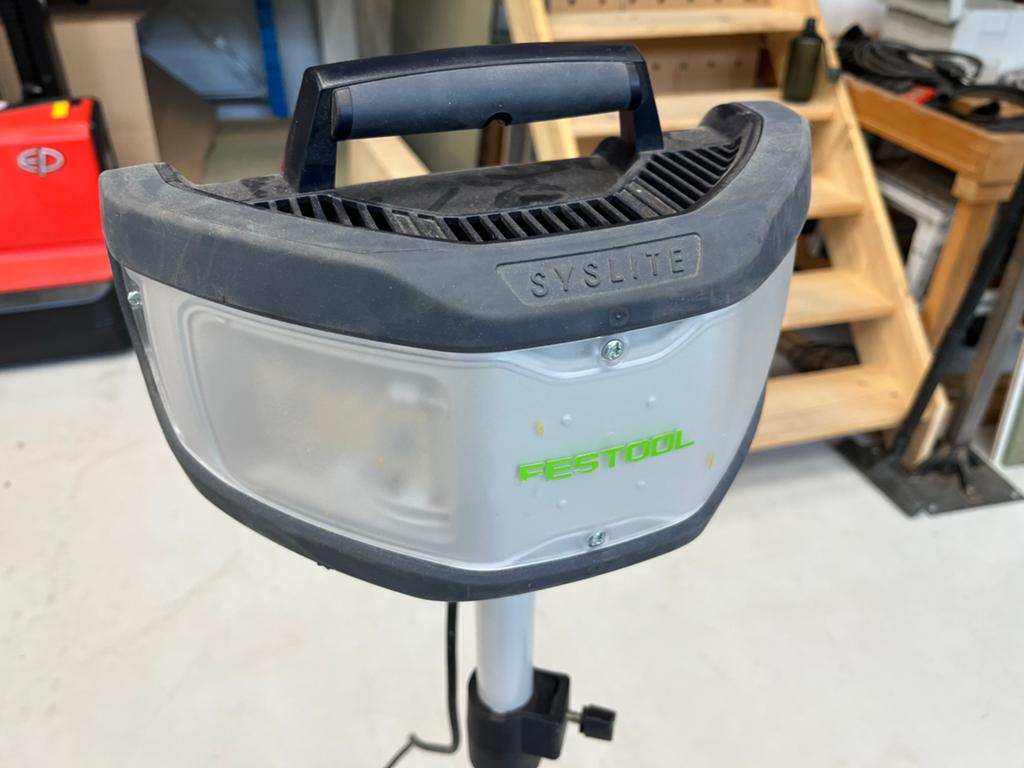 Festool SYSLITE DUO LED Bouwlamp met Statief, Ophalen, Gebruikt, Met statief, Lamp met armatuur