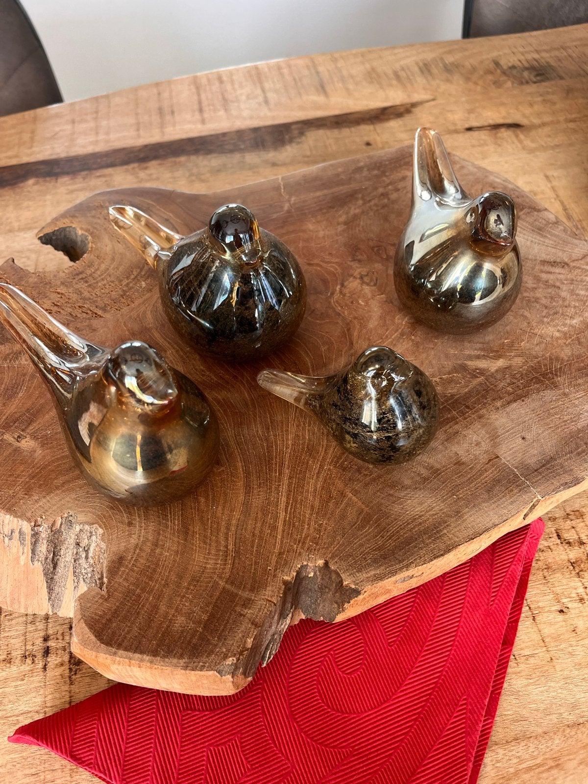 Set van 4 glazen vogels - decoratie, Ophalen