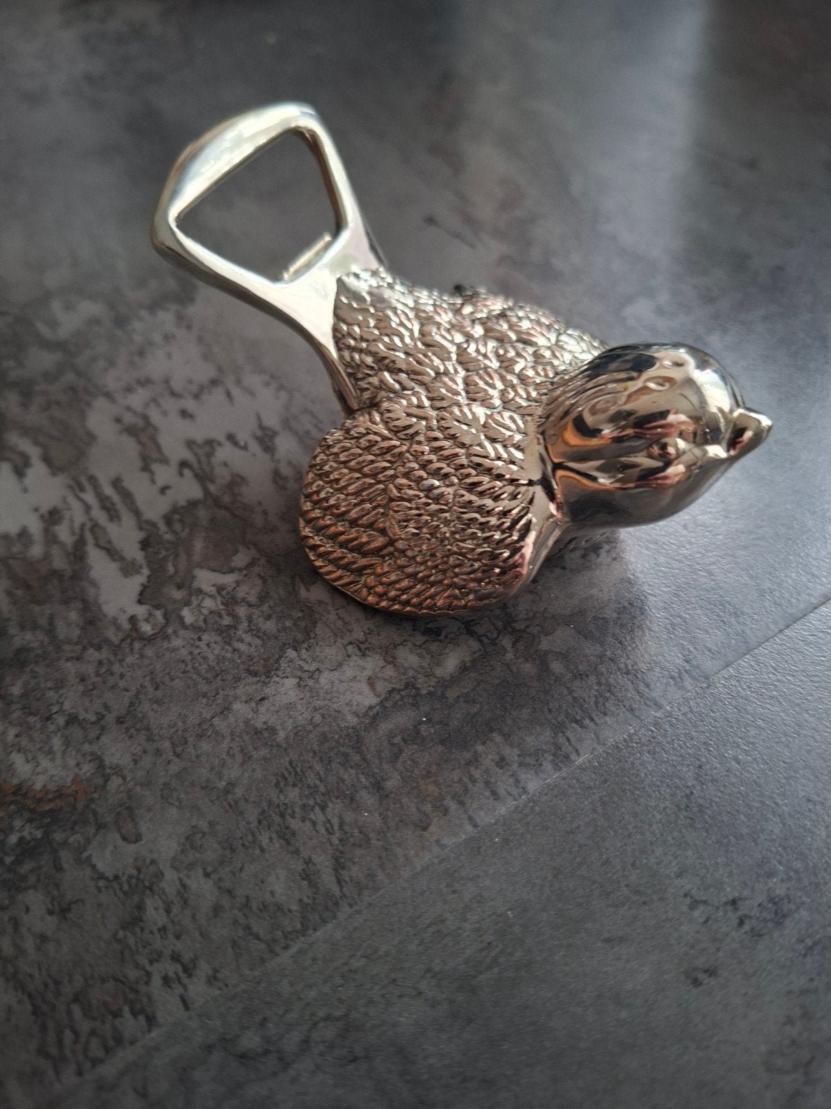 Flessenopener in de vorm van een vogel, Vintage, Gebruikt, Ophalen of Verzenden, Metaal