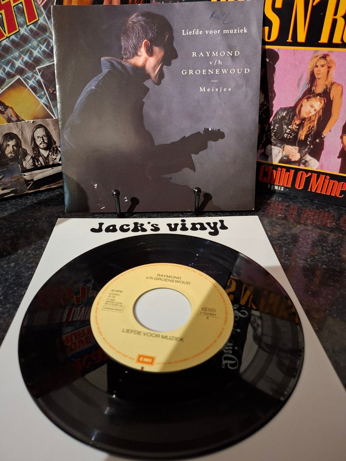 Raymond v/h Groenewoud - Liefde voor muziek / Meisjes 1990, Cd's en Dvd's, 7 inch, Ophalen of Verzenden, Zo goed als nieuw, Pop