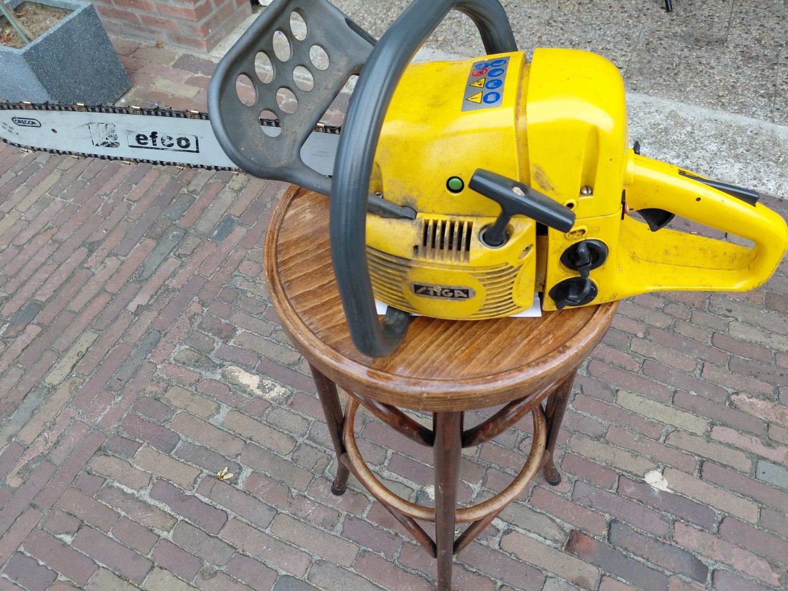 Stiga SP 510 Kettingzaag - Start wel, loopt niet door, Tuin en Terras, Takkenscharen, Gebruikt, Ophalen of Verzenden