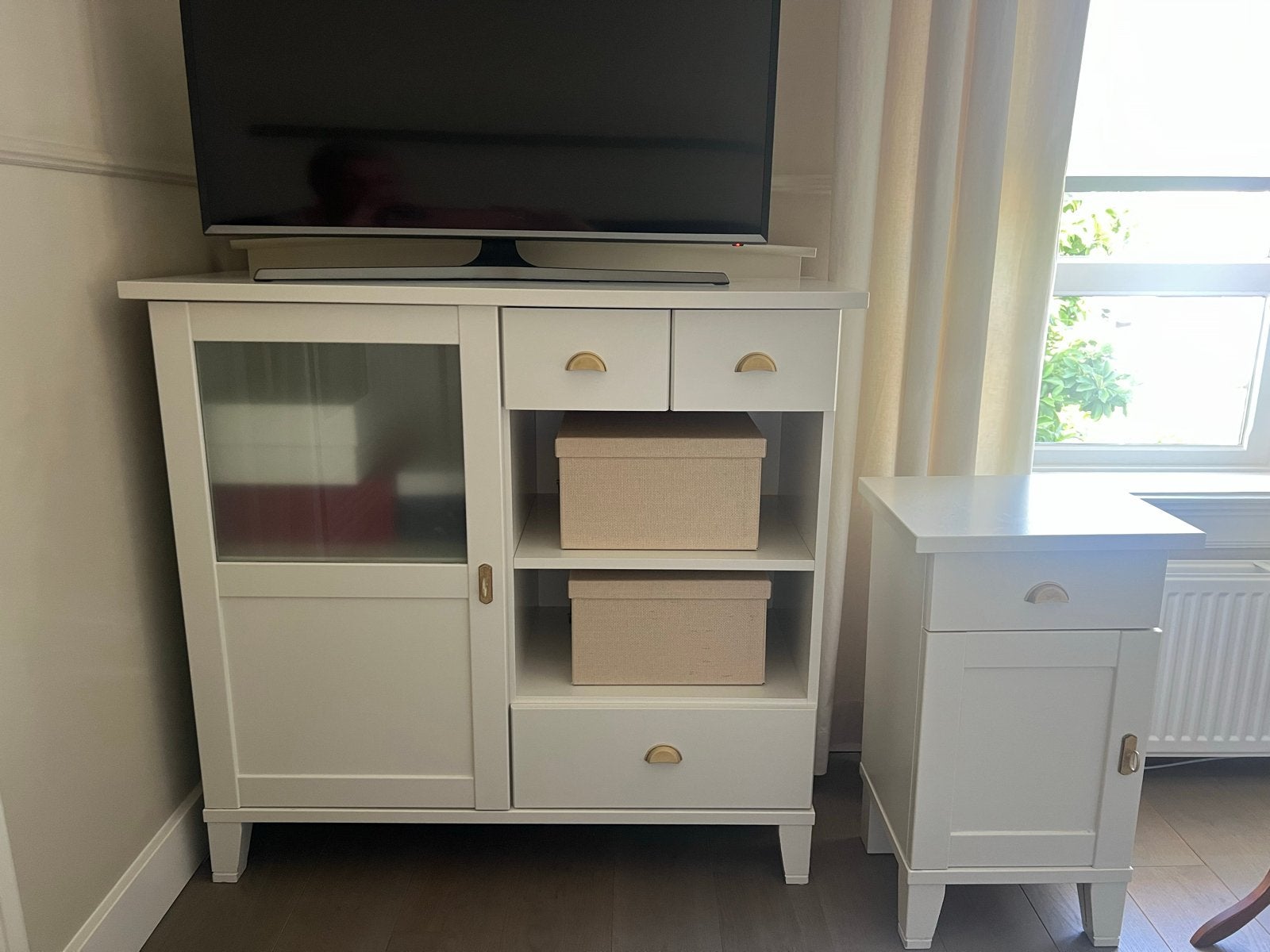 Commode met bijpassend nachtkastje, Ophalen, Gebruikt, 100 cm of meer, Minder dan 50 cm