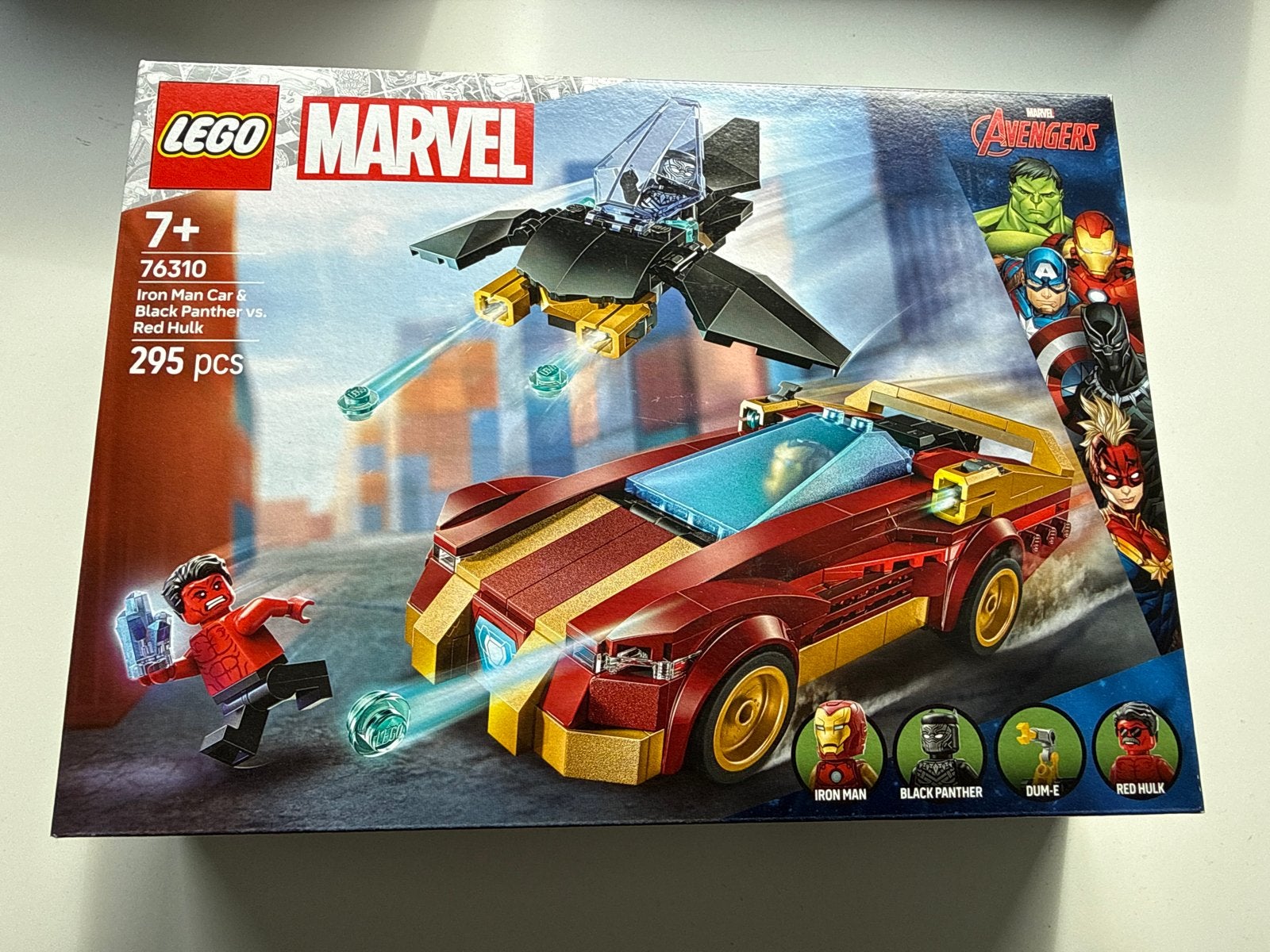 LEGO Marvel 76310 Iron Man Car & Black Panther vs. Red Hulk, Ophalen of Verzenden, Nieuw, Overige merken