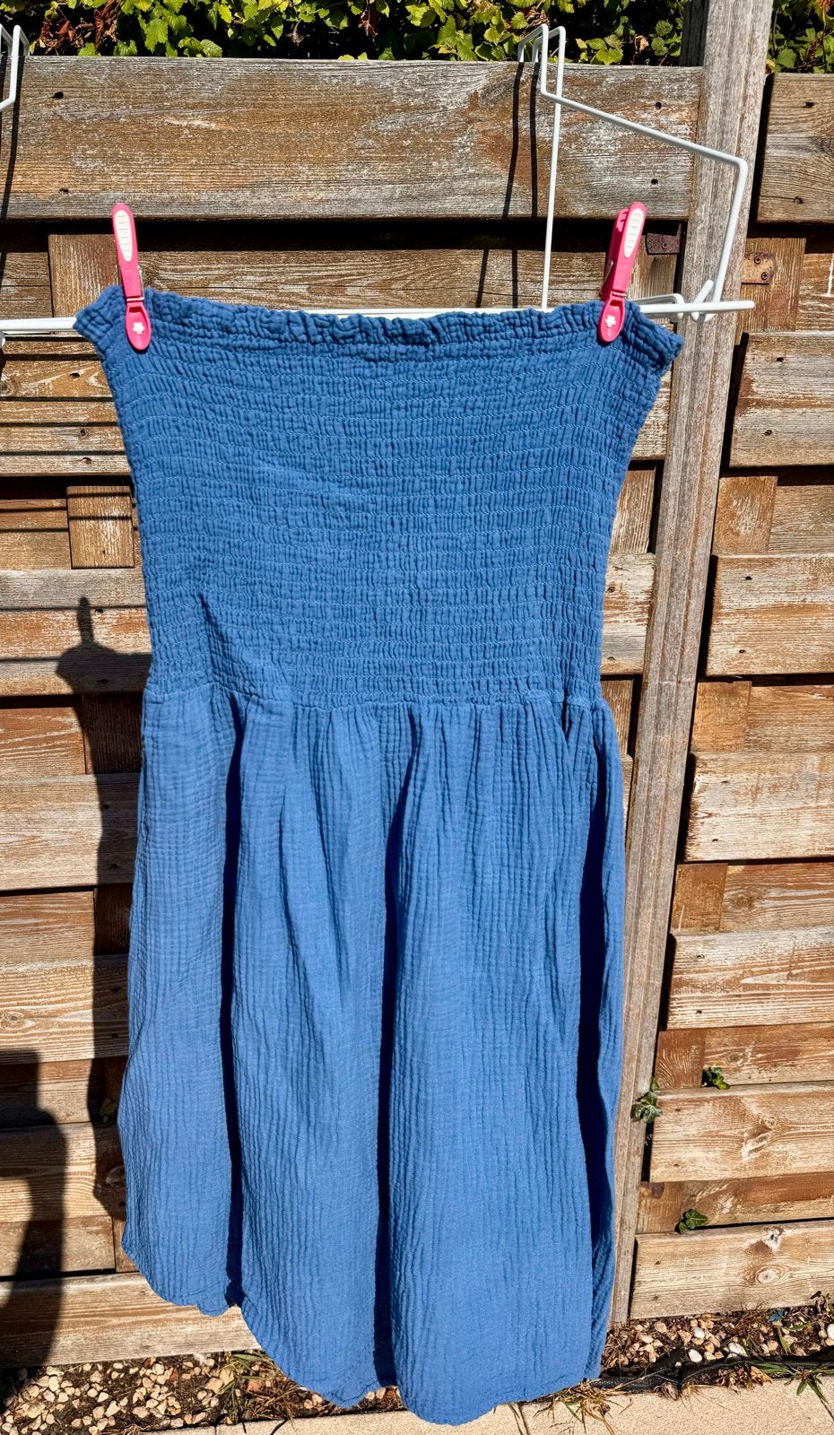 Hydrofiel Strapless Katoenen Jurkje Maat 42 Denim Blauw, Kleding | Dames, Blauw, Maat 42/44 (L), Nieuw, Ophalen of Verzenden
