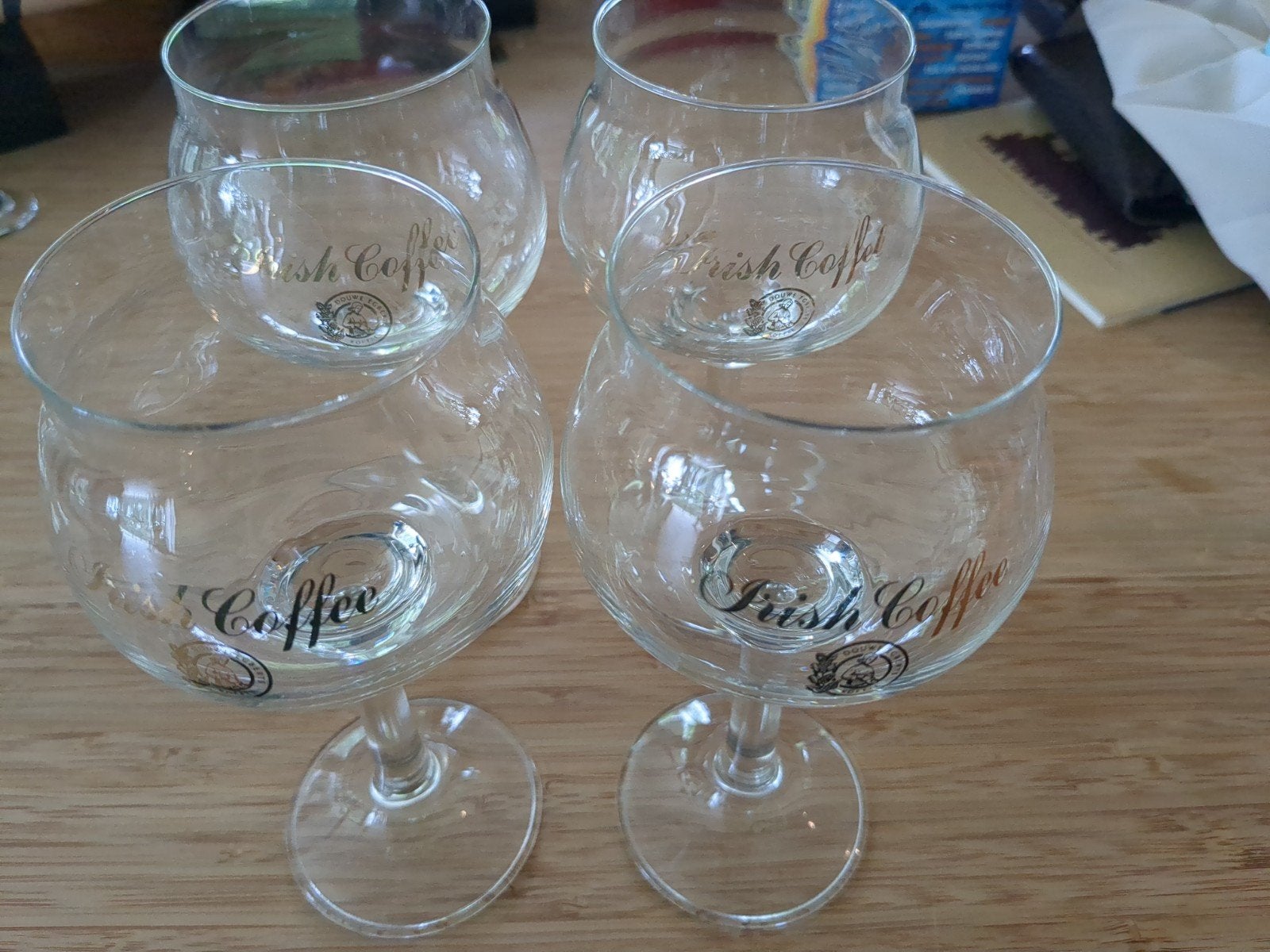 Douwe Egberts Irish Coffee Glazen - Set van 4, Glas of Glazen, Ophalen of Verzenden, Overige stijlen, Glas