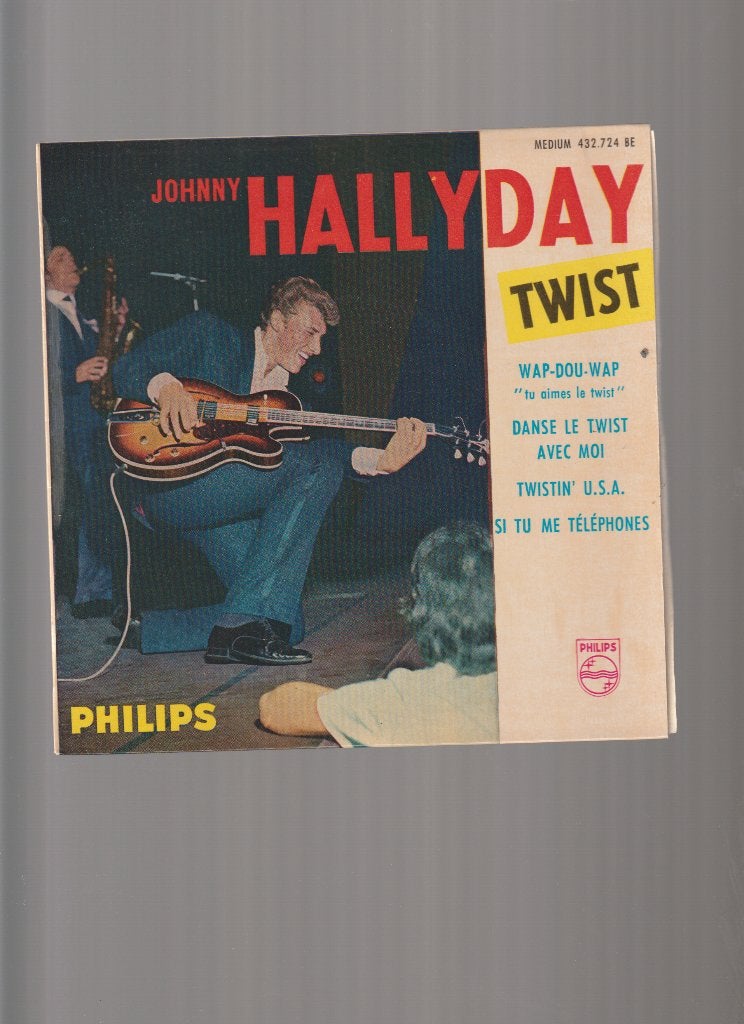 VINYL EP // JOHNNY HALLYDAY  --  TWIST  //  ROCK  'N'  ROLL, Verzenden, 7 inch, Fotohoes, EP