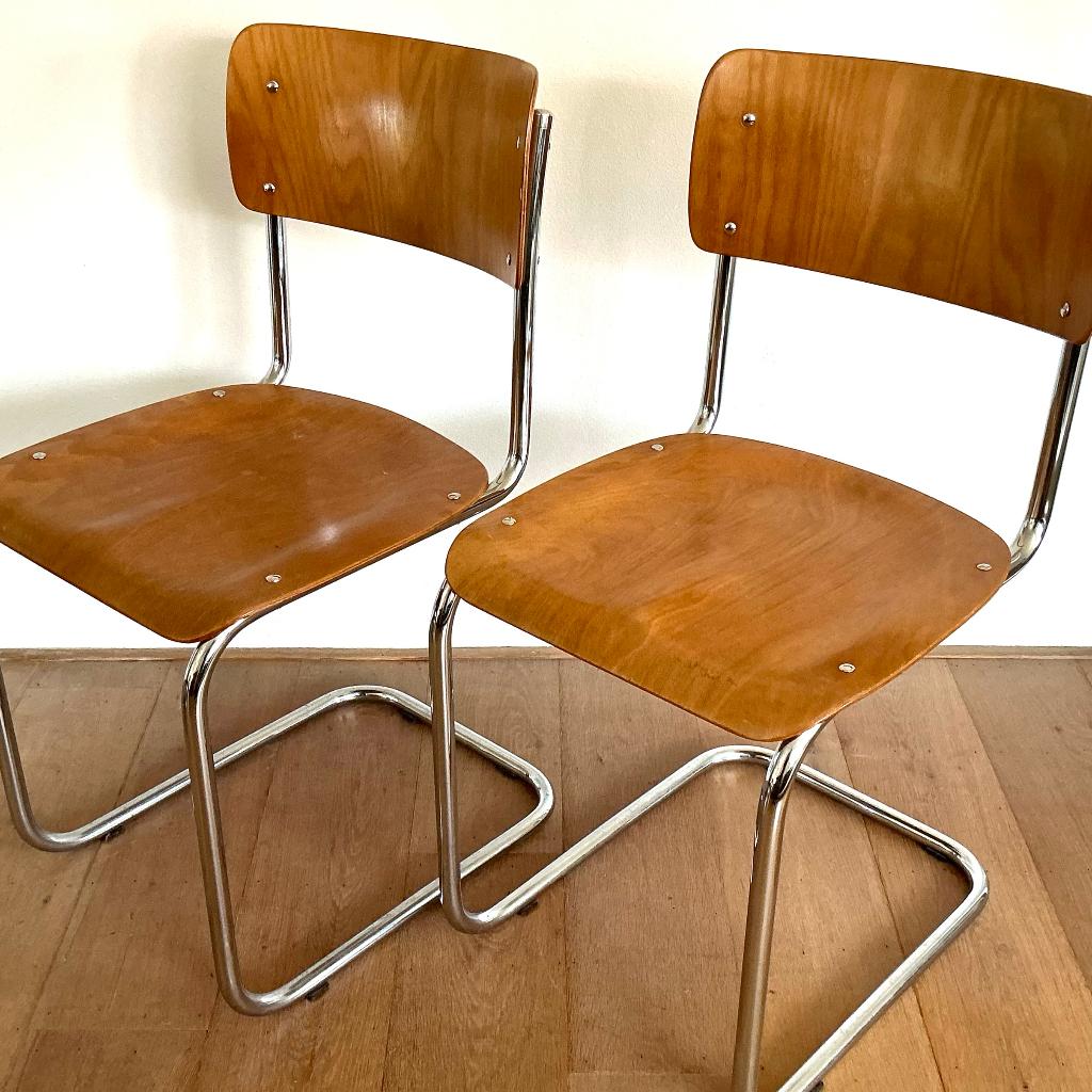 2x Mart Stam S43 vintage stoelen, Ophalen, Gebruikt, Twee, Overige kleuren