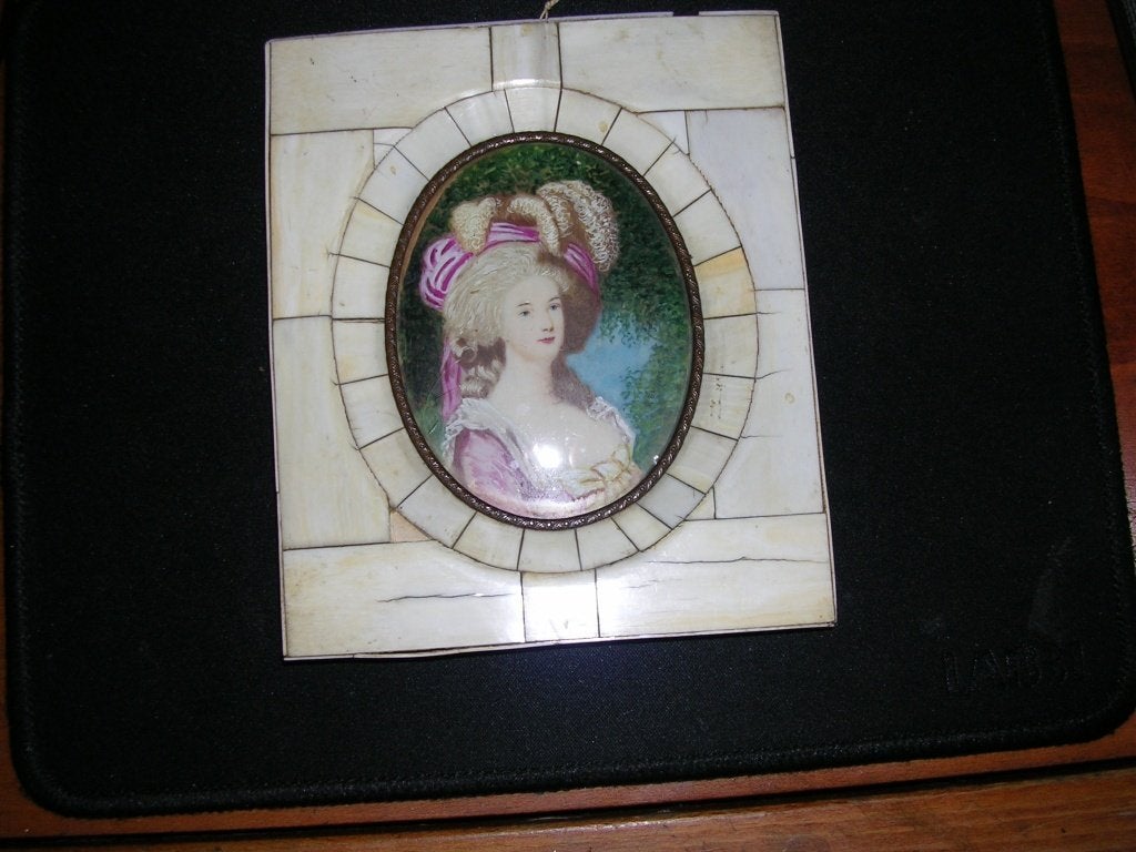 Een pracht miniatuur portret waarschijnlijk 19de eeuw., Ophalen of Verzenden, Portret of Personen