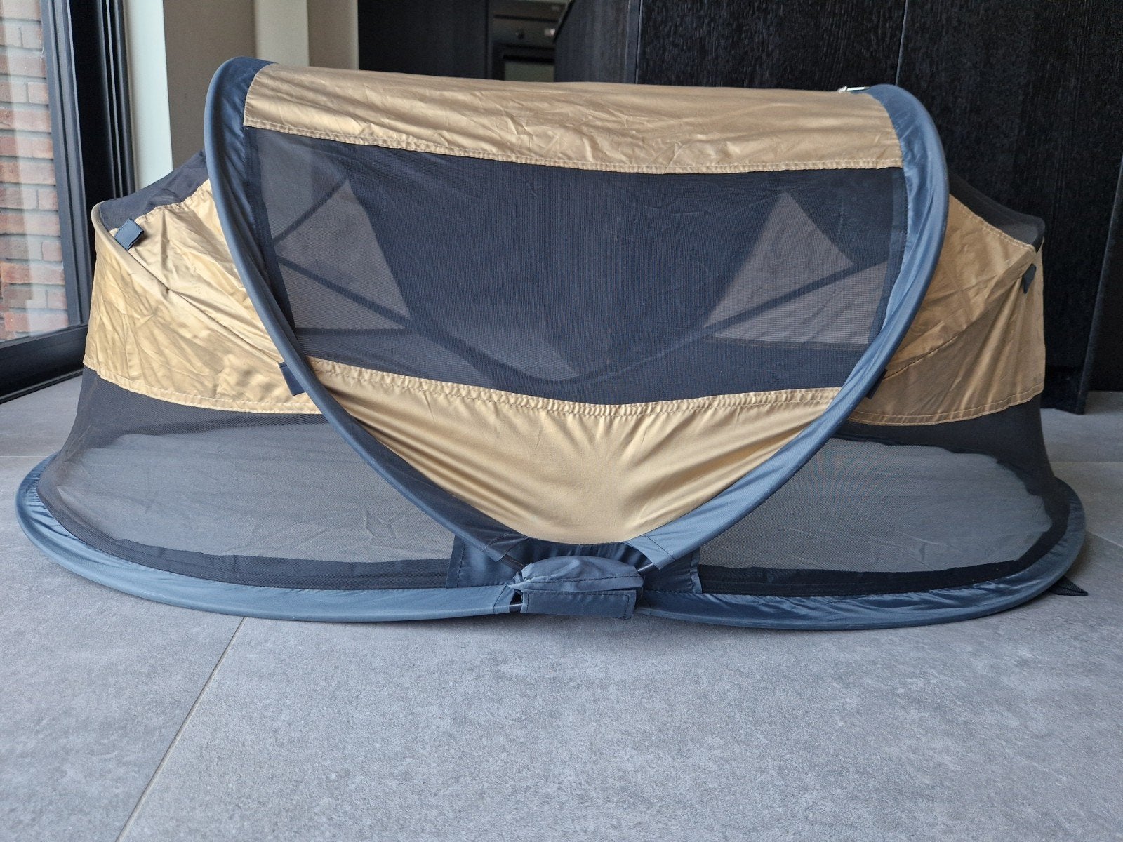 Deryan Travel cot baby deluxe gold, Kinderen en Baby's, Babywiegjes en Ledikanten, Ophalen of Verzenden, Zo goed als nieuw, Reisbedje