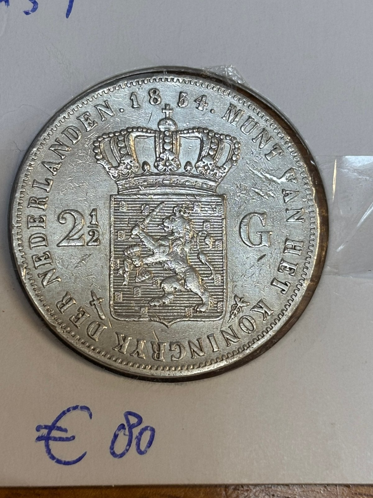 Rijksdaalder 1854 zilver zeer fraai, Koning Willem III, Zilver, Ophalen of Verzenden, Losse munt
