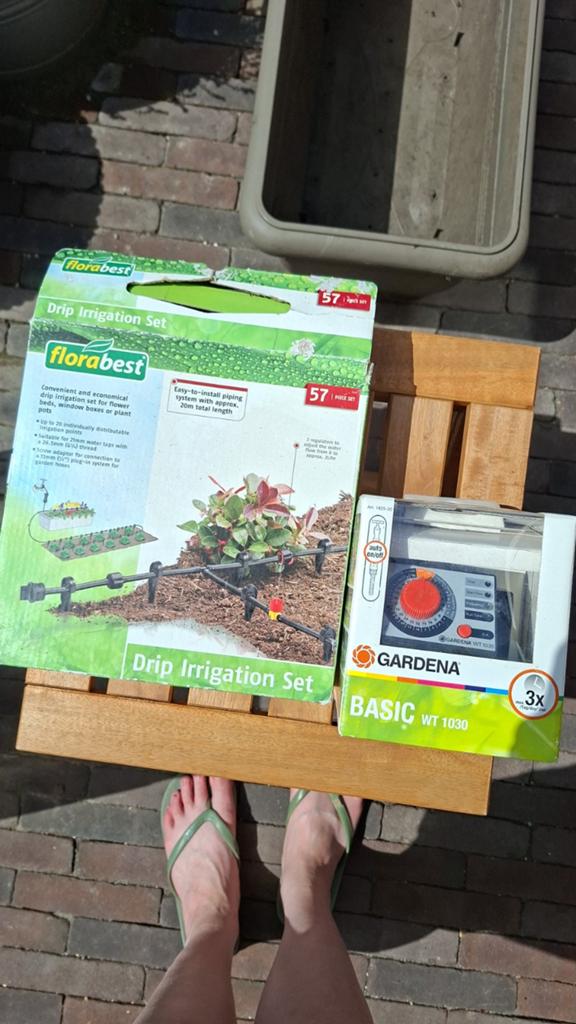 Florabest Drip Irrigatie Set & Gardena Besproeiingstimer, Ophalen, Nieuw