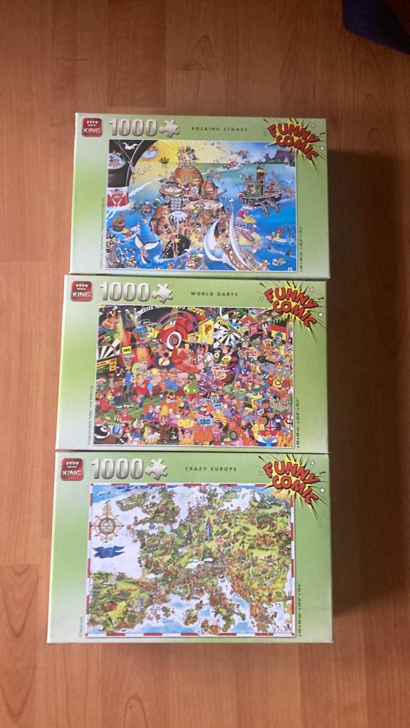 3 leuke puzzels, Ophalen, 500 t/m 1500 stukjes, Zo goed als nieuw