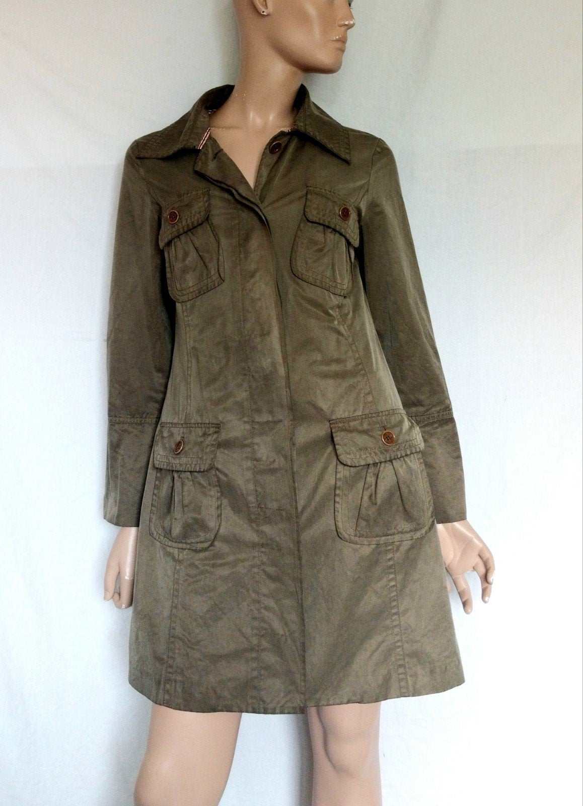 MAX & CO ( MAX MARA ) Trenchcoat,  Maat 38, Kleding | Dames, Ophalen of Verzenden, Zo goed als nieuw, Maat 38/40 (M), Groen
