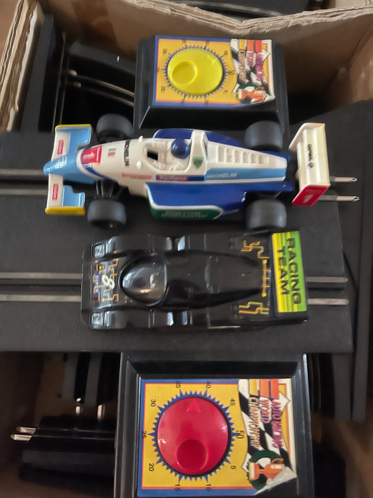Vintage Racebaan Super Speed Double Loop Pro Circuit, Met looping, Elektrisch, Ophalen, Overige merken