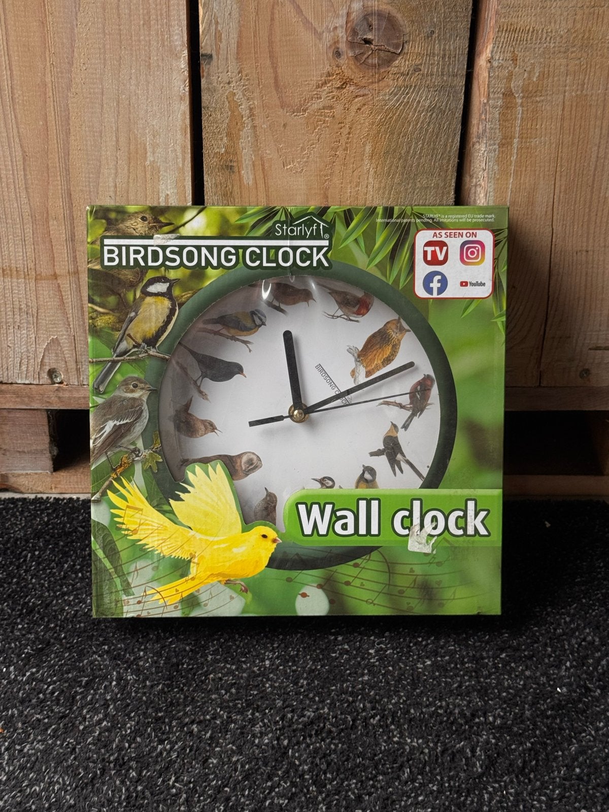 Starlyf Birdsong Clock - Wandklok met Vogelgeluiden, Wandklok, Vogelgeluiden, Nieuw, Ophalen of Verzenden