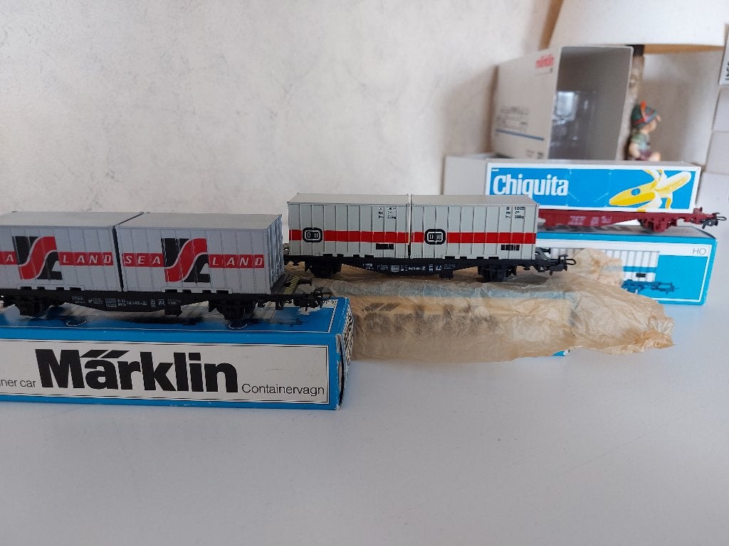 Marklin Container Wagons 3 x, Wisselstroom, Ophalen of Verzenden, Märklin, Nieuw