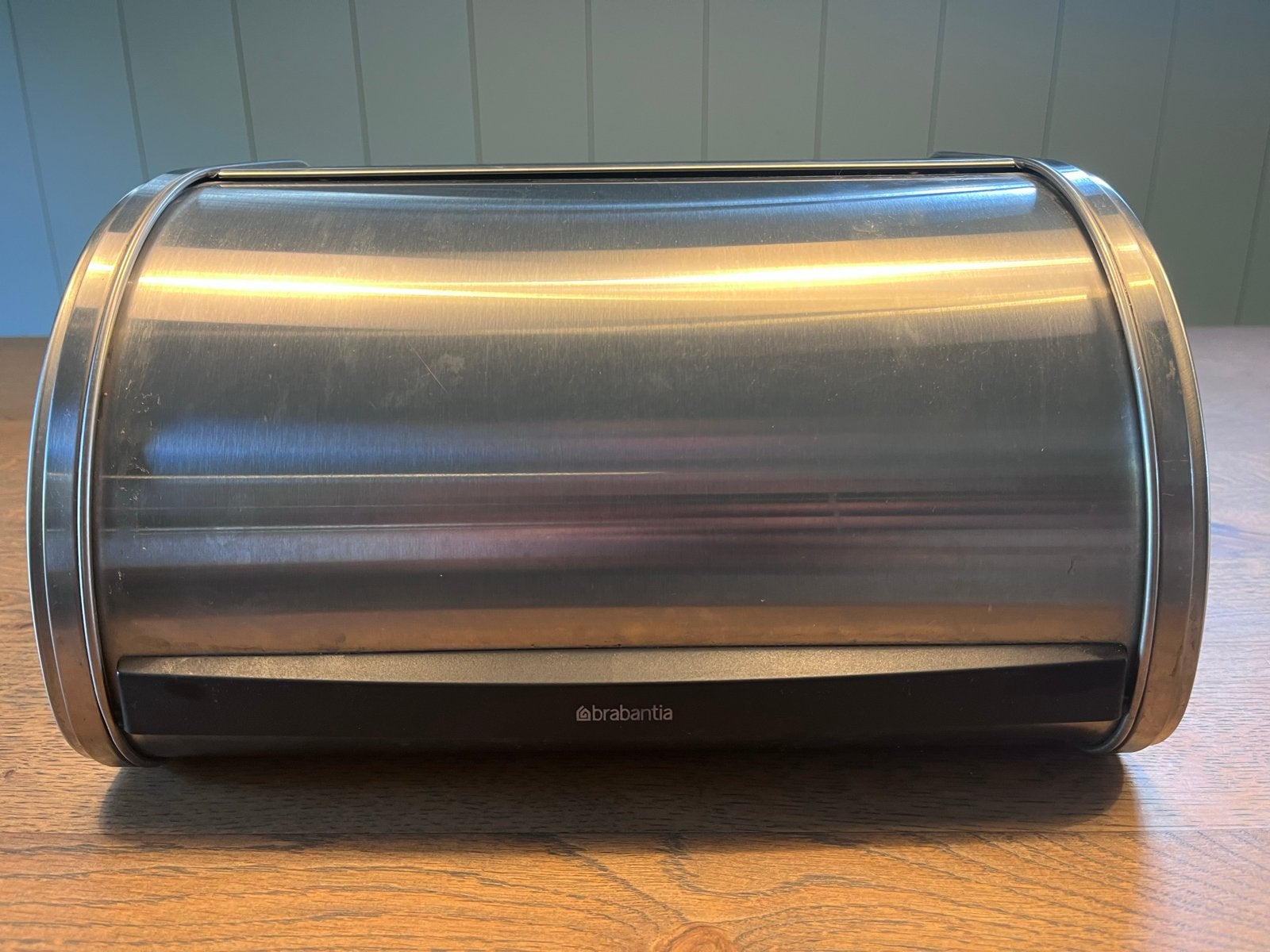 Brabantia Broodtrommel RVS - 31x25 cm, Ophalen, Gebruikt, Zilver, Metaal