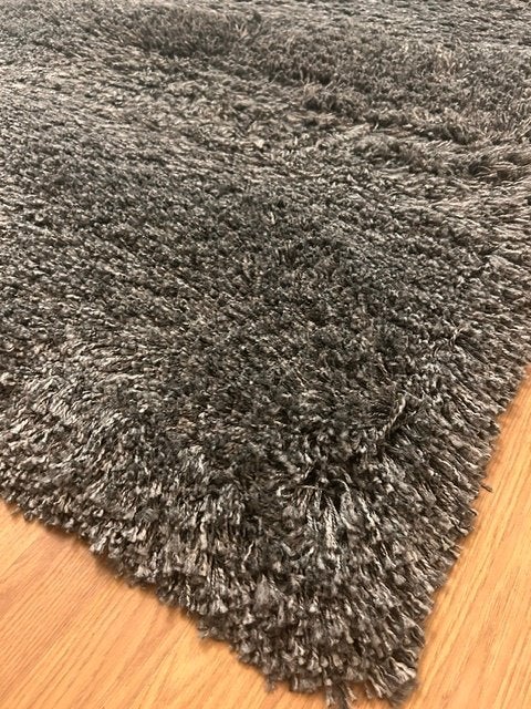2 vloerkleden 170 x 240 hoogpolig antraciet, Ophalen, 150 tot 200 cm, 200 cm of meer, Grijs