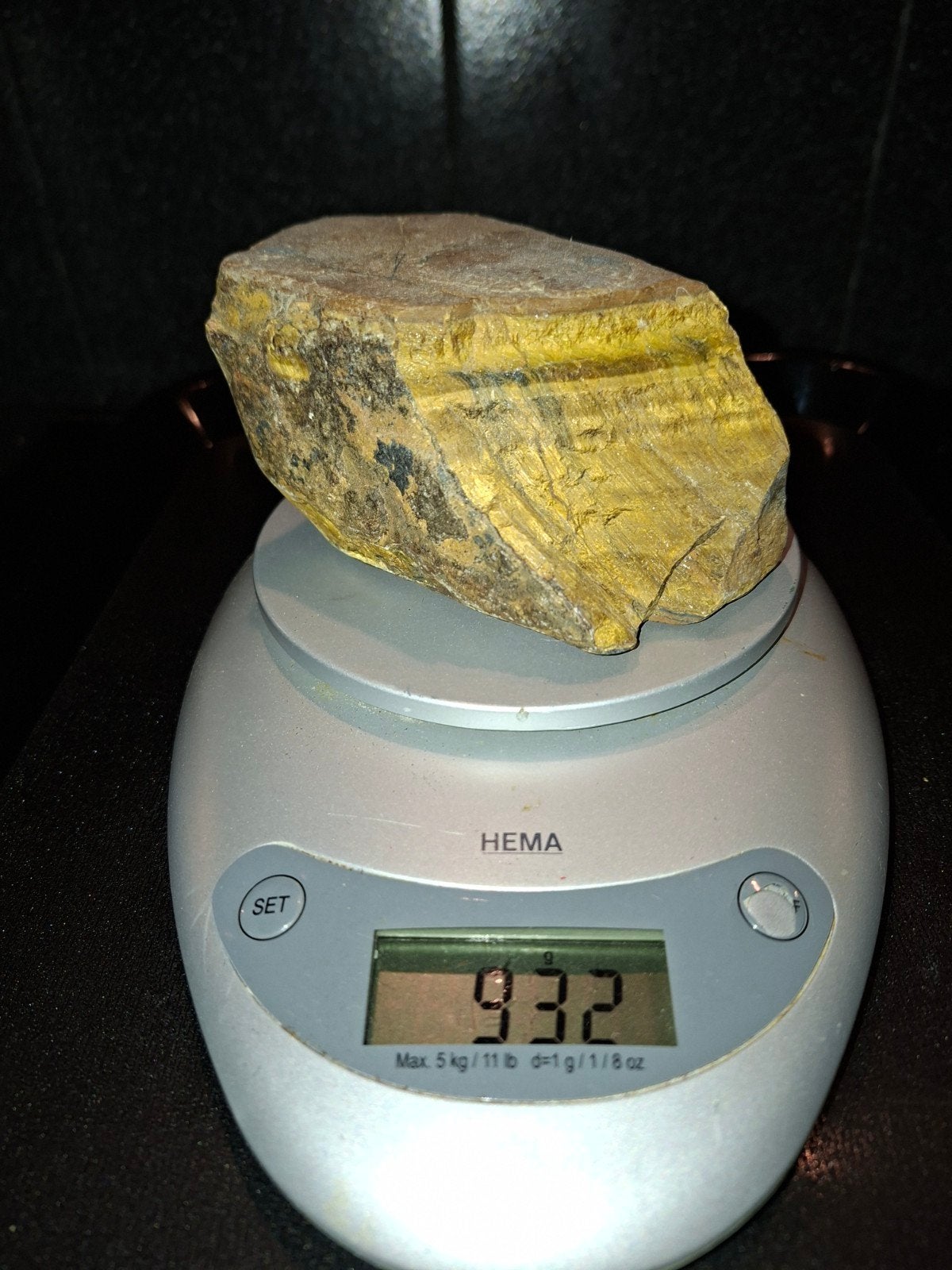 Ruwe Tijgeroog Steen - 932 gram, Ophalen of Verzenden