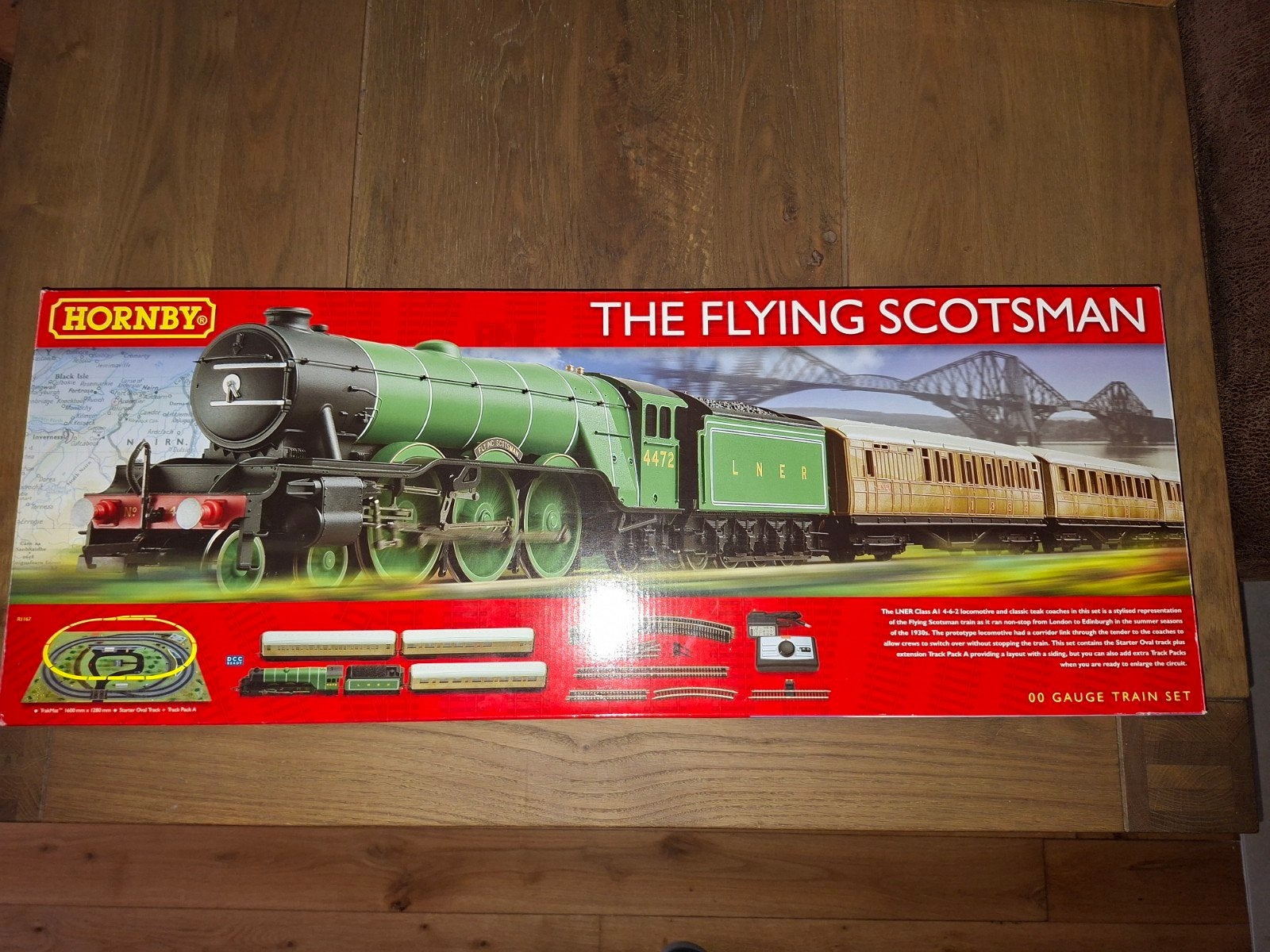 Hornby The Flying Scotsman 00 Gauge Treinset, Ophalen of Verzenden, Zo goed als nieuw, Gelijkstroom, Treinset