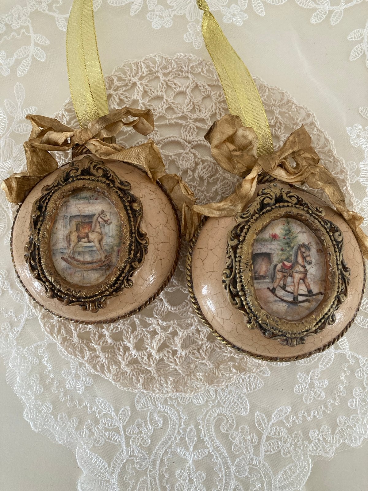 Met de hand gemaakte kerstdecoratie shabby chic, Ophalen of Verzenden