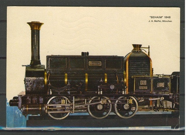 Locomotief Lok No. C1 BEHAIM  Foto-Ansichtkaart Trein t-82, Ophalen of Verzenden, Zo goed als nieuw, Trein, Kaart of Prent