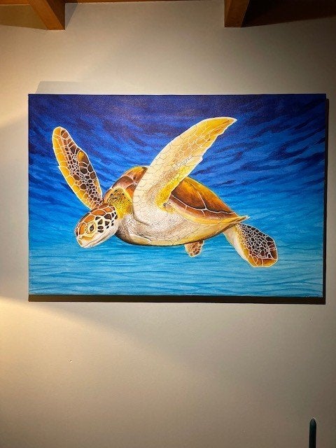 Schilderij, Antiek en Kunst, Ophalen of Verzenden, Textiel, Acrylverf, Dieren