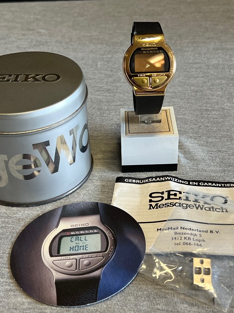 Seiko Message Watch Goud MA52-4A00, Seiko, Gebruikt, Staal, Polshorloge