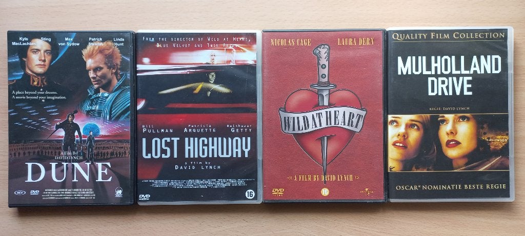 4x David Lynch o.a. Wild at heart, Lost highway, Dune, Vanaf 16 jaar, Overige gebieden, Verzenden, Nederlands