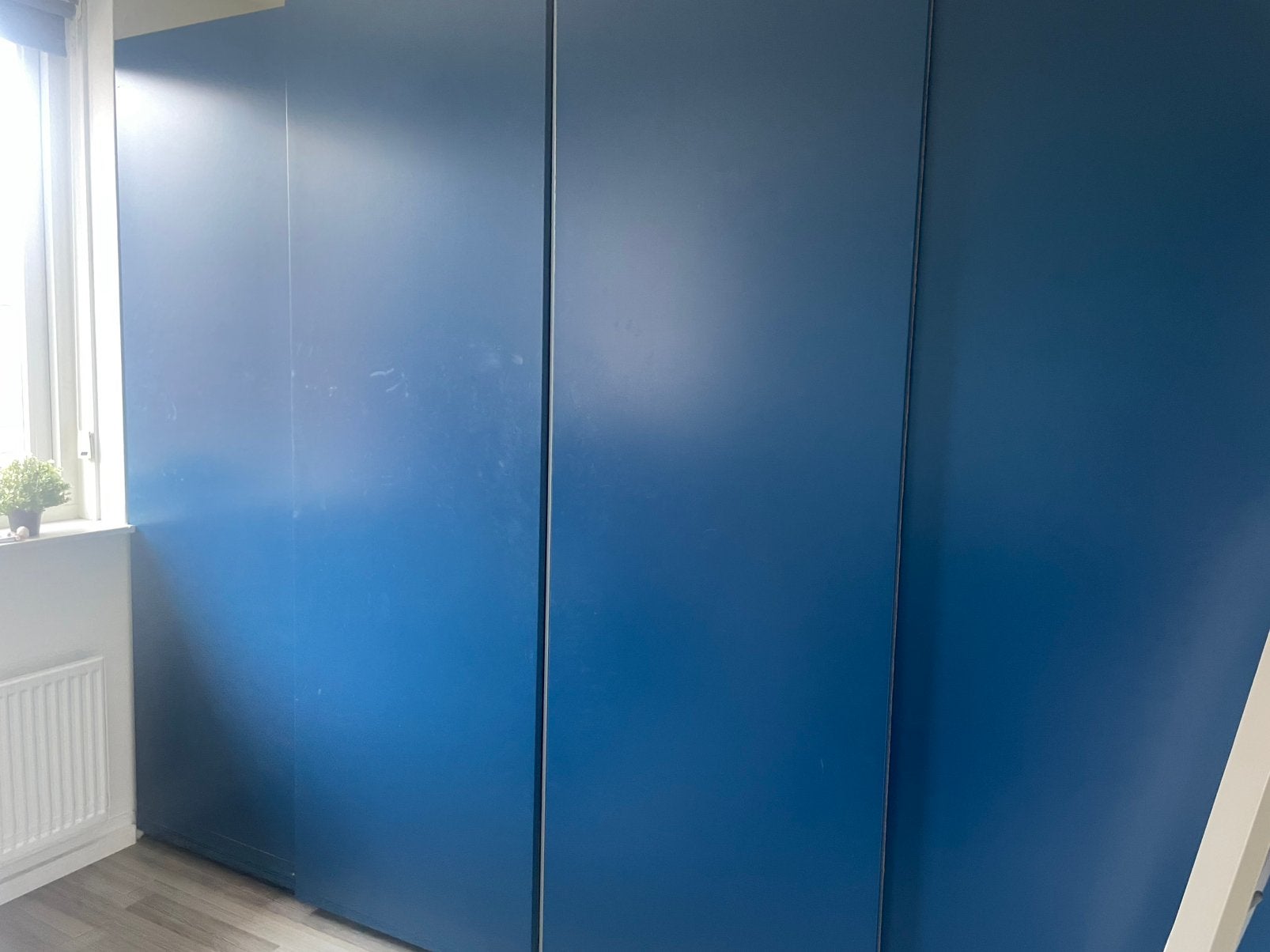 Schuifdeur Ikea HASVIK voor Pax 2x set van 2 blauw, Ophalen, Overige materialen, Gebruikt, 200 cm of meer