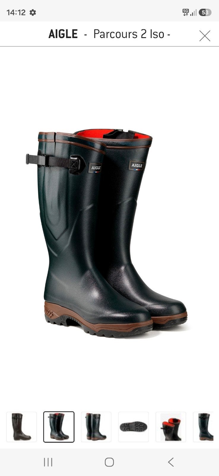 aigle Parcours 2 Iso maat 45, Ophalen of Verzenden, Zo goed als nieuw, Zwart, Boots