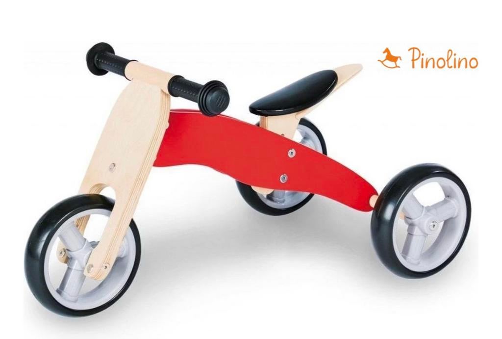 Pinolino houten loopfiets 4 in 1, Kinderen en Baby's, Speelgoed | Buiten | Voertuigen en Loopfietsen, Ophalen, Gebruikt, Loopfiets