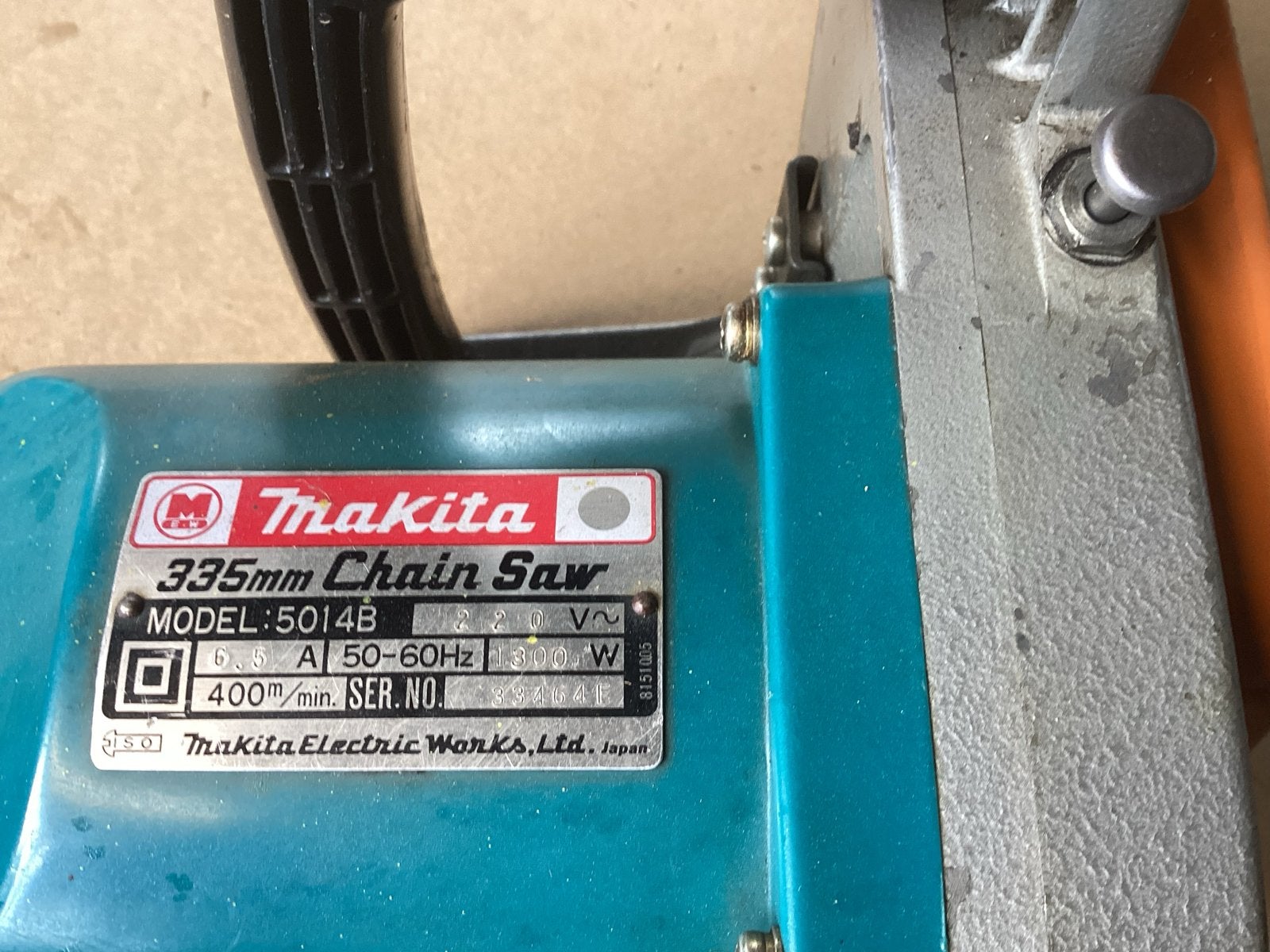 Makita 5014B Elektrische Kettingzaag 335mm, Ophalen, Gebruikt, 70 mm of meer, Kettingzaag