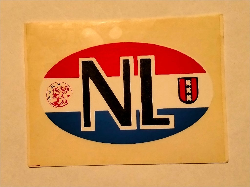 Ajax Amsterdam NL vintage logo sticker voetbal club RARE, Ophalen of Verzenden, Zo goed als nieuw, Overige typen