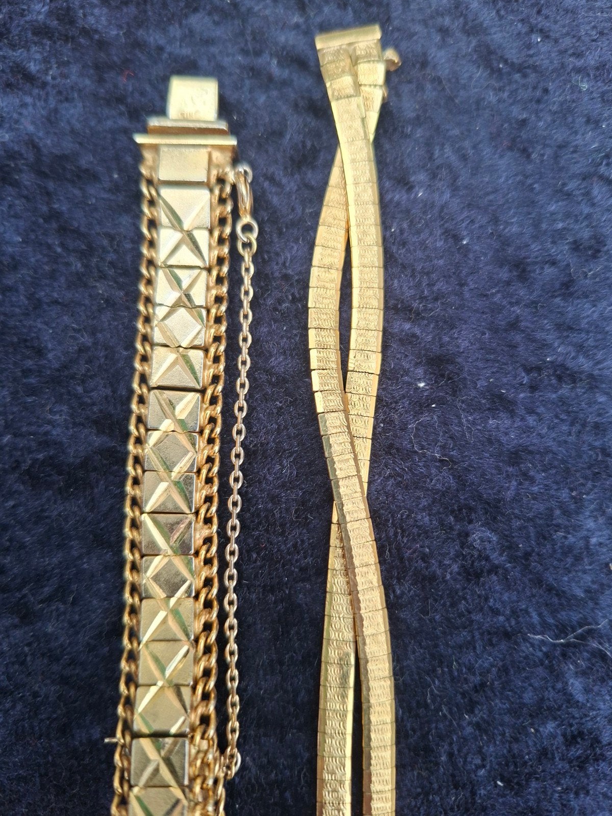 2 vintage double armbanden, Ophalen, Overige materialen, Armband
