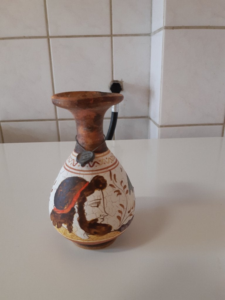 grieks vaasje, Overige kleuren, Aardewerk of Porselein, Ophalen of Verzenden, Zo goed als nieuw
