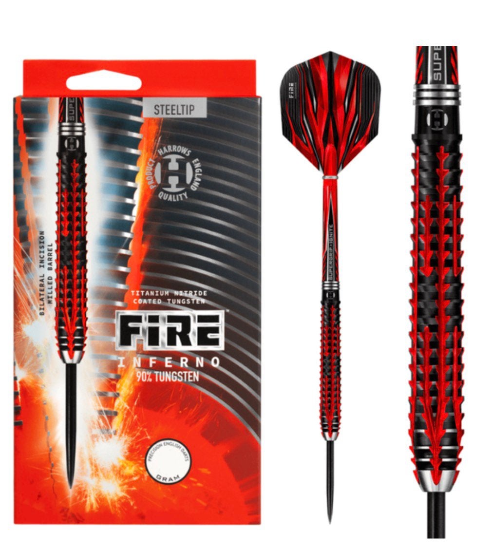 Harrows Fire Inferno 90% Dartpijlen - 21 gram, Sport en Fitness, Darts, Ophalen of Verzenden, Zo goed als nieuw, Pijlen