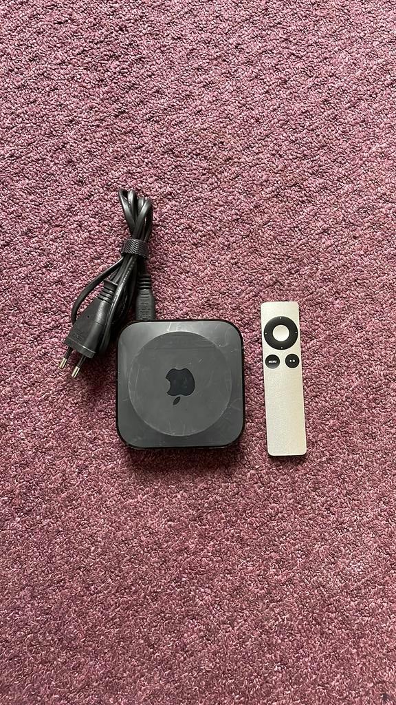 Apple tv en 1 chrome kasje, Audio, Tv en Foto, Mediaspelers, Ophalen, Gebruikt, HDMI
