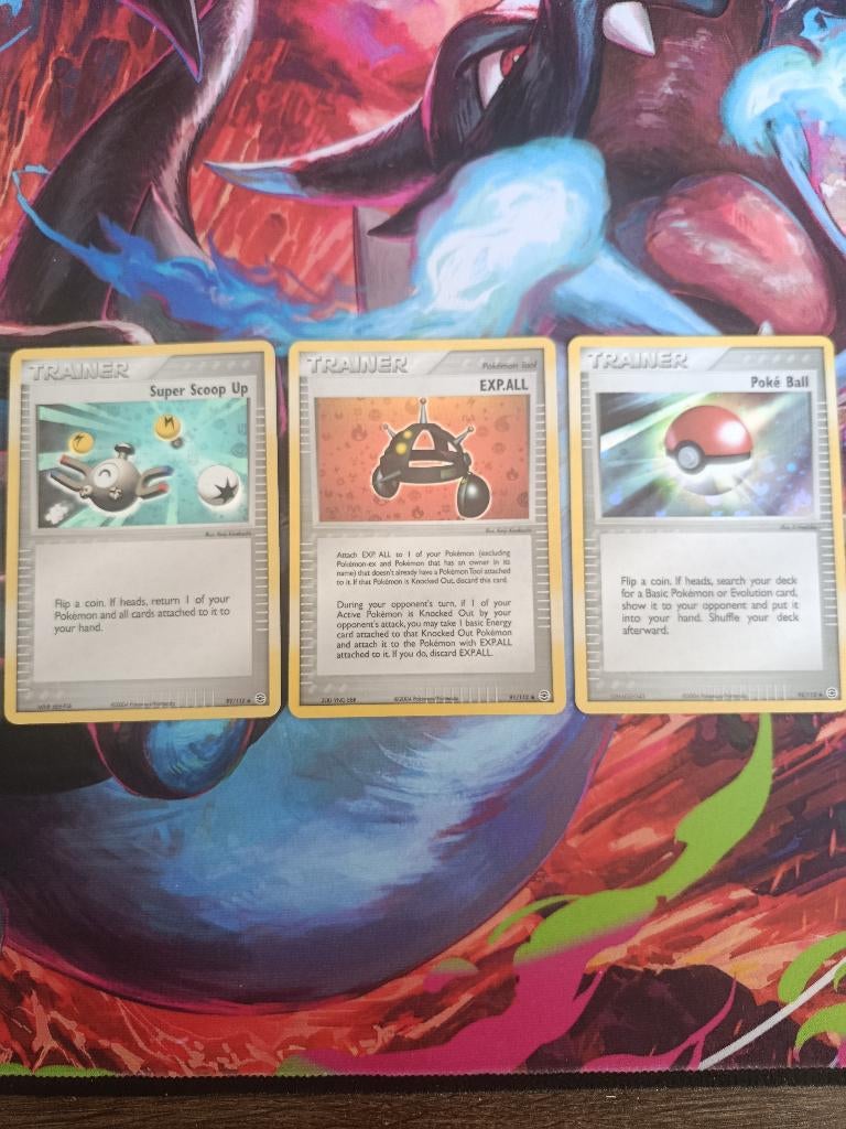 Pokemon trainer kaarten fire red & leaf green, Ophalen of Verzenden, Zo goed als nieuw, Meerdere kaarten, Foil