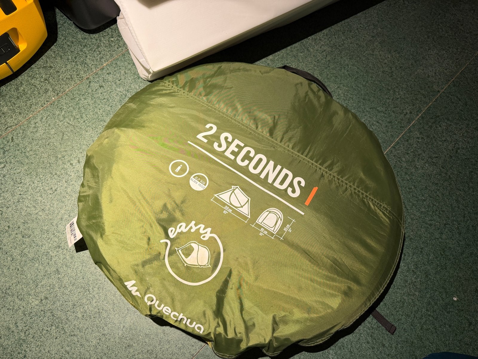 Quechua 2 Seconds 1 Persoons Tent, Ophalen, Gebruikt, Tot en met 2