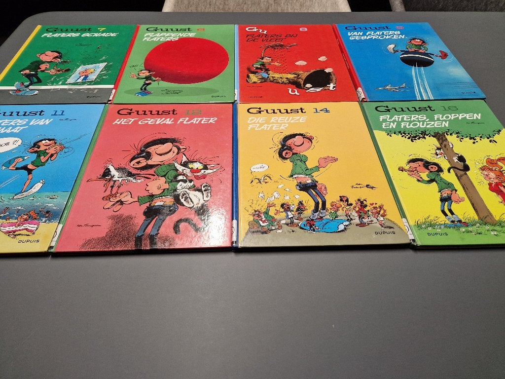 8 boeken uit de serie Guust Guust Flater  6,7,8,11,12,14,16, Boeken, Ophalen of Verzenden, Zo goed als nieuw, Stripboeken
